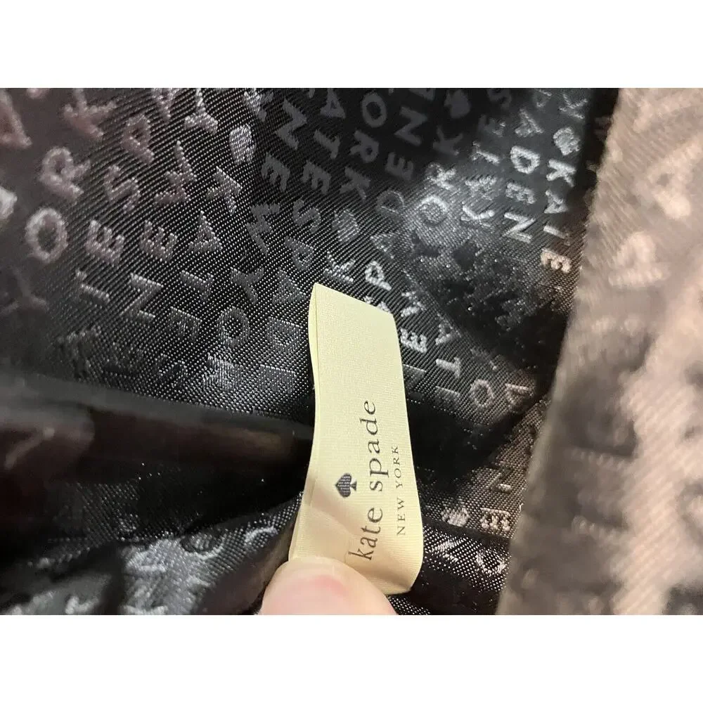 KATE SPADE NICOLE LARCHMONT AVE BACKPACK BLACK LEATHER TRAVEL SCHOOL BAG